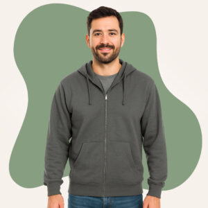 Poleron Algodón Unisex C/Ziper y Gorro