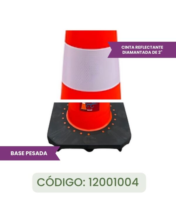 Cono Reflectante 36″ Base Pesada Redder - Imagen 2