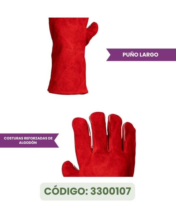 Guante Soldador Rojo Redder - Imagen 2