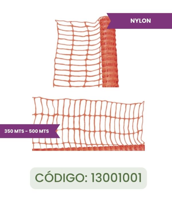 Malla Cerco Naranja 1×45 Mts Redder - Imagen 2