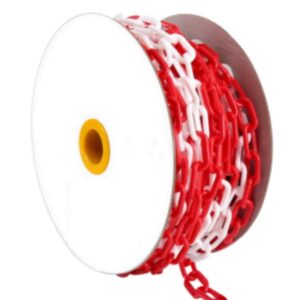 Rollo Cadena Plástica Roja/Blanca 50M Redder