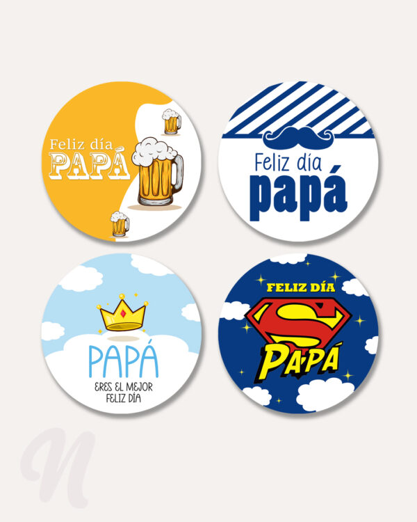 Sticker 3×3 Papá