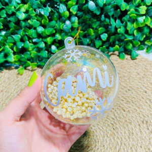 Esfera Transparente Personalizada – 8 cm