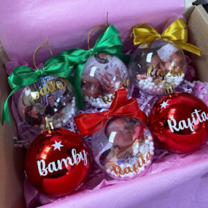 Esfera Transparente Personalizada con Foto – 8cm