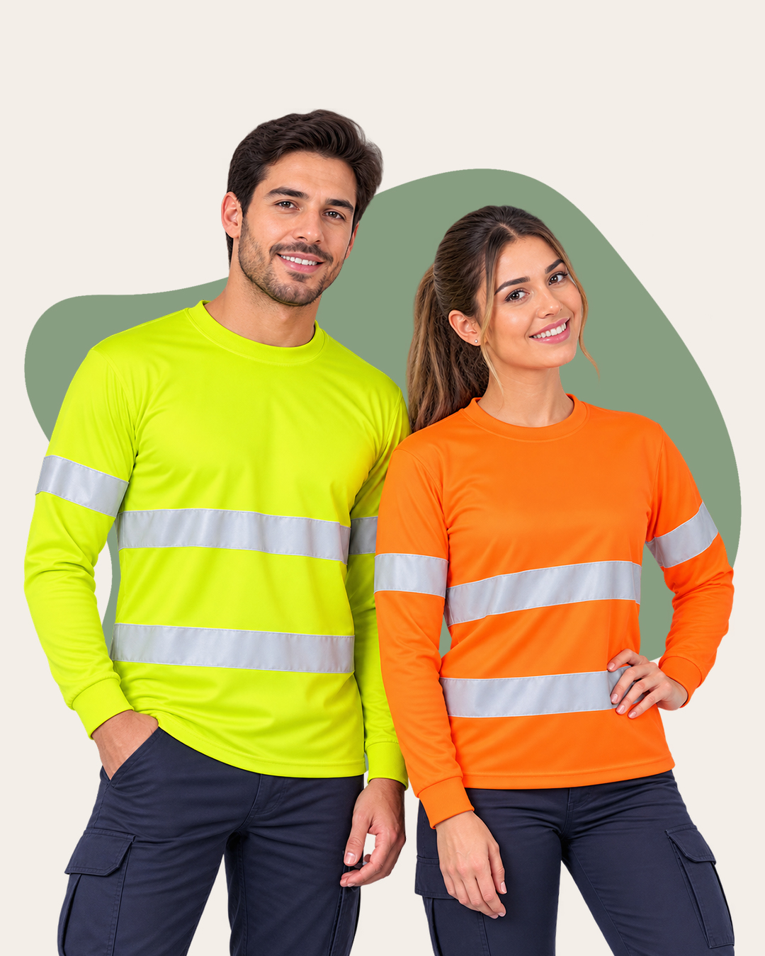 Polera Polo M/L Cinta Reflectante 3M