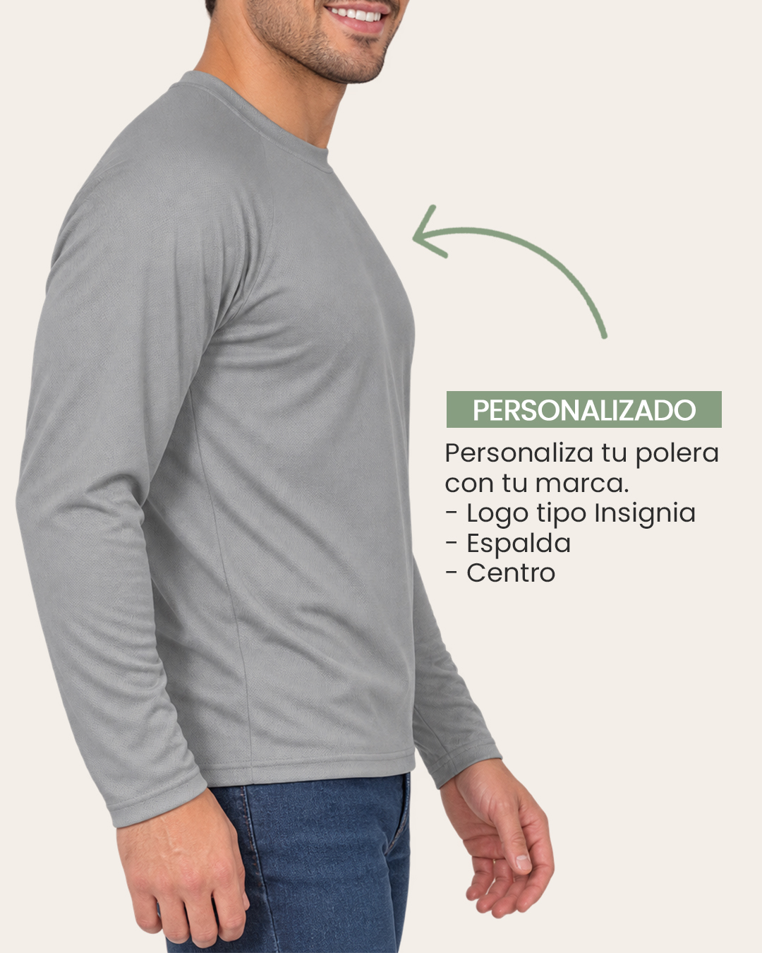 Polera Unisex Polo DryFit M/L - Imagen 2