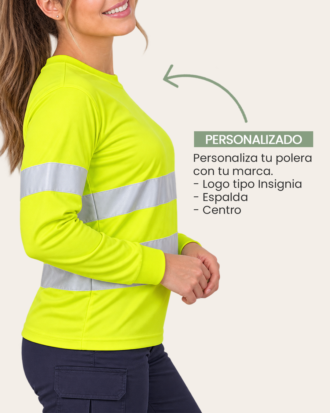 Polera Polo M/L Cinta Reflectante 3M - Imagen 2