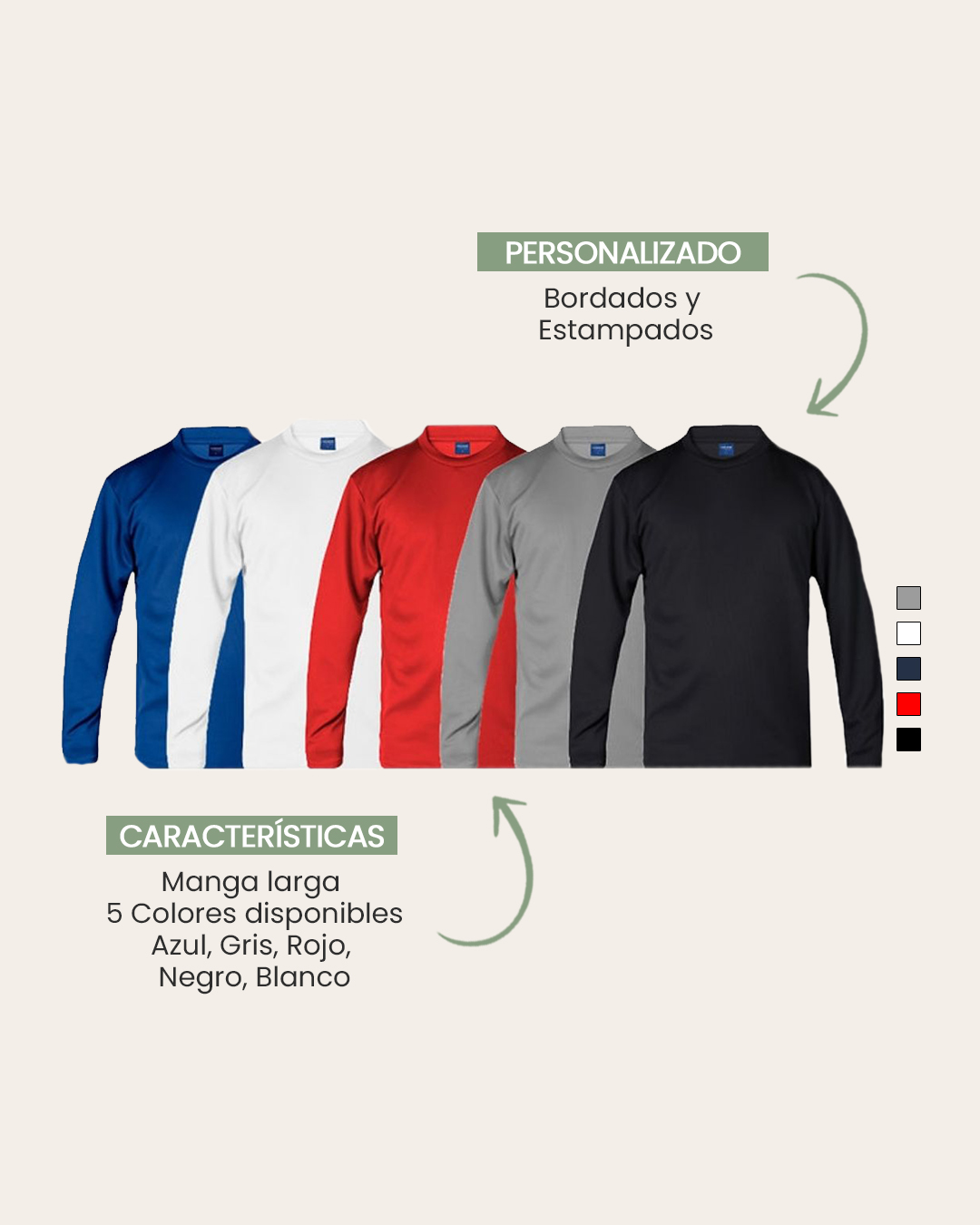 Polera Unisex Polo DryFit M/L - Imagen 3