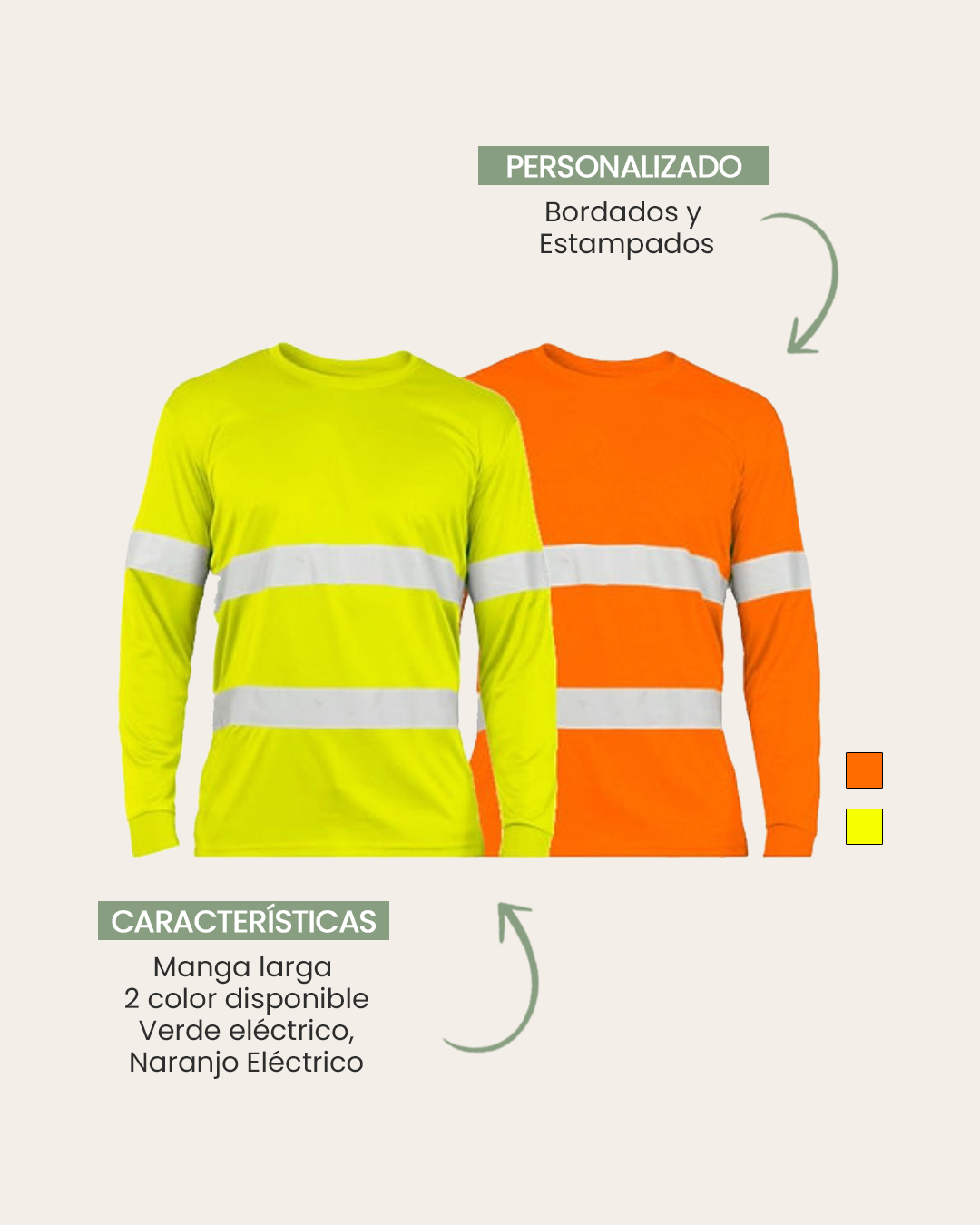 Polera Polo M/L Cinta Reflectante 3M - Imagen 3